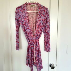 Dvf silk wrap dress